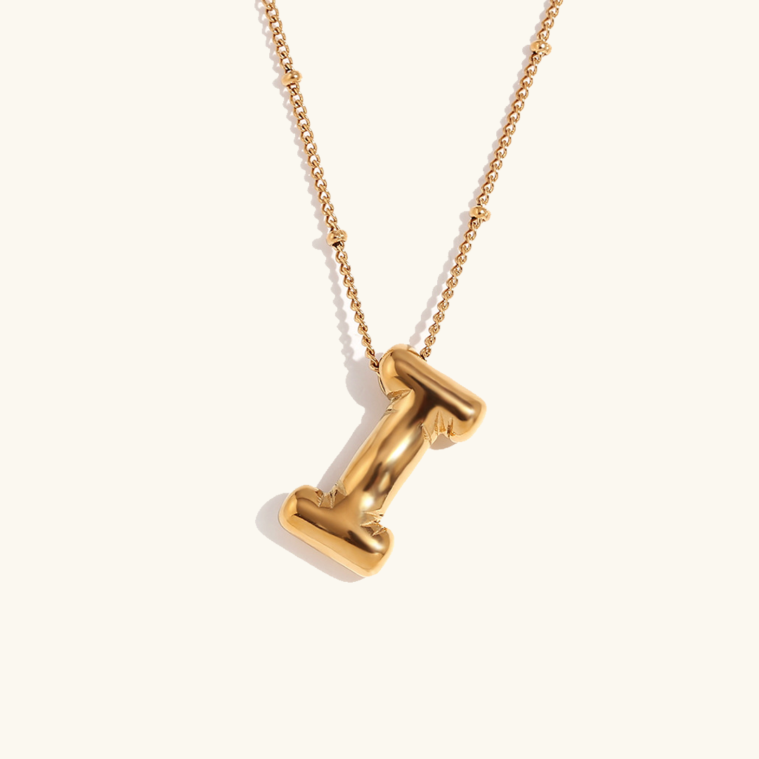 Balloon Gold Initial Necklace