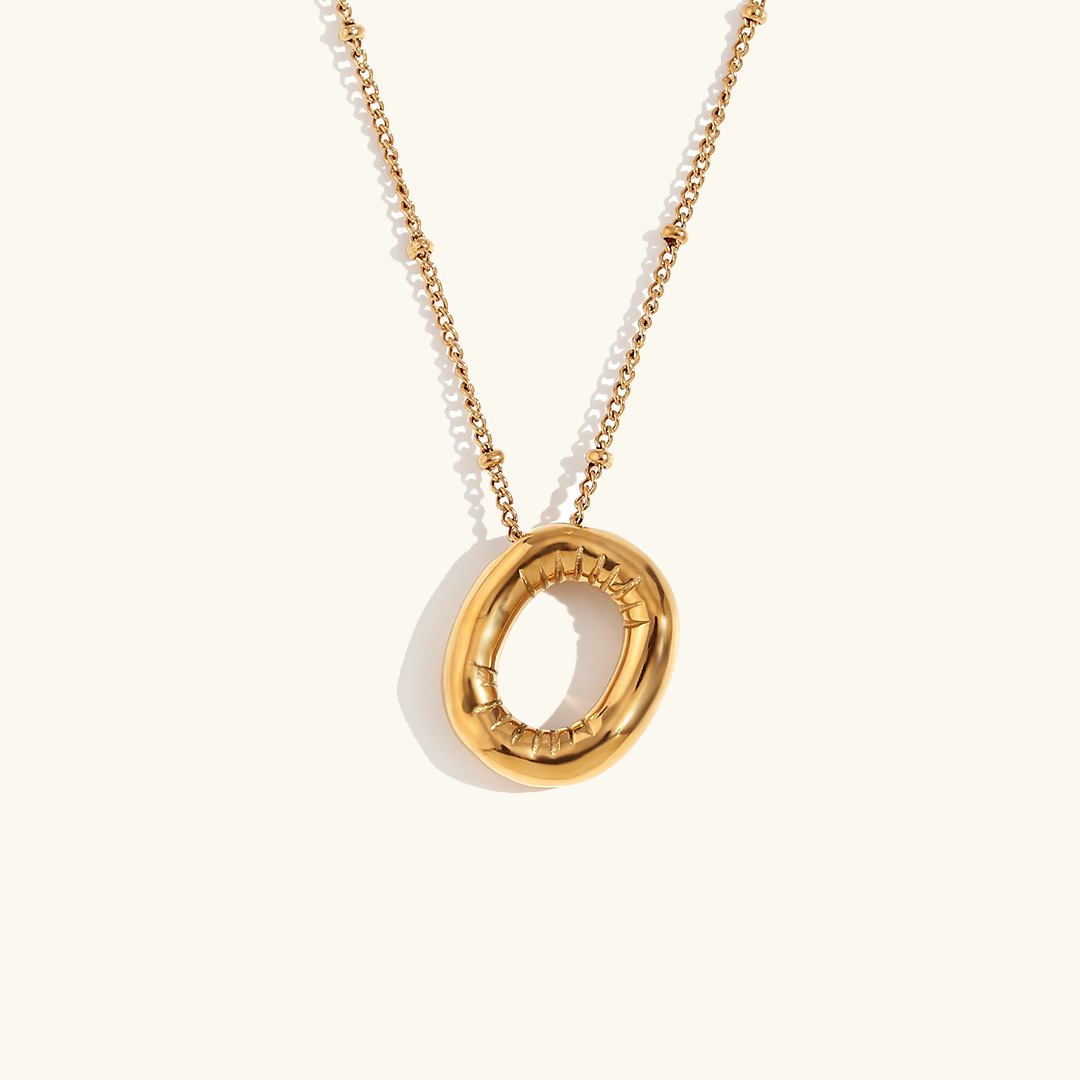 Balloon Gold Initial Necklace