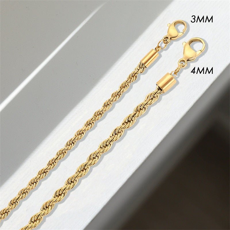 Bianca Rope Chain Gold Necklace